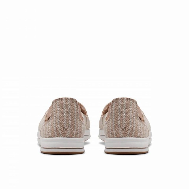 Clarks クラークス レディース 女性用 シューズ 靴 ローファー ボートシューズ Breeze Step II Sand Textile【送料無料】