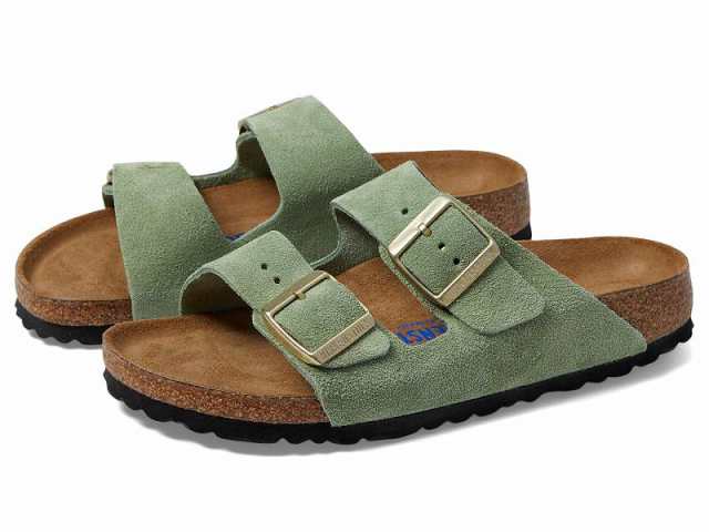 Birkenstock ビルケンシュトック レディース 女性用 シューズ 靴 サンダル Arizona Soft Footbed Suede Green Tea【送料無料】