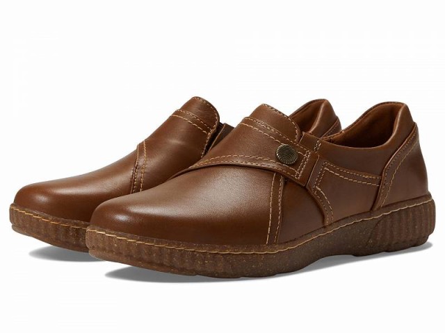 Clarks クラークス レディース 女性用 シューズ 靴 ローファー ボートシューズ Caroline Pearl Dark Tan  Leather【送料無料】 靴・シューズ