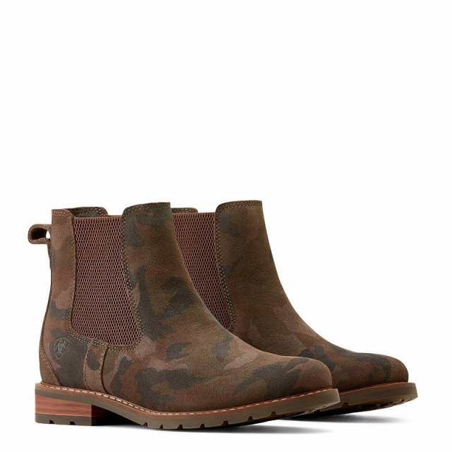 Ariat アリアト レディース 女性用 シューズ 靴 ブーツ チェルシーブーツ アンクル Wexford Boots Camo Suede【送料無料】