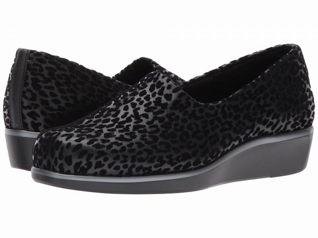 SAS サス レディース 女性用 シューズ 靴 ローファー ボートシューズ Bliss Slip On Wedge Black Leopard【送料無料】