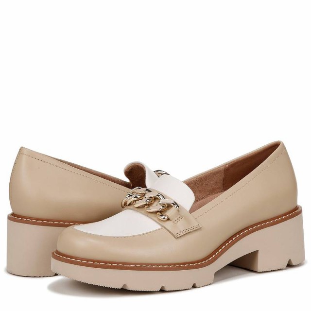 Naturalizer ナチュラライザー レディース 女性用 シューズ 靴 ローファー ボートシューズ Desi Tan/White Leather【送料無料】