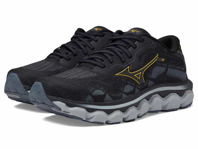 Mizuno ミズノ メンズ 男性用 シューズ 靴 スニーカー 運動靴 Wave Horizon 7 Black/Citrus【送料無料】