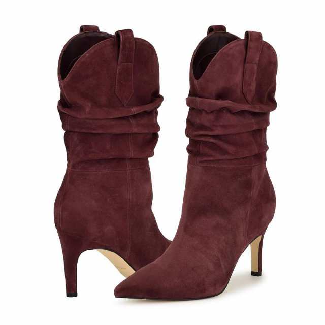 Nine West ナインウエスト レディース 女性用 シューズ 靴 ブーツ ミッドカフ Gonda Dark Red Suede【送料無料】