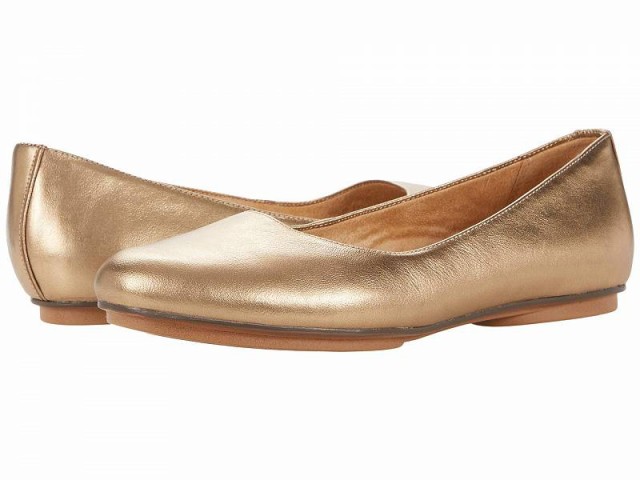 Naturalizer ナチュラライザー レディース 女性用 シューズ 靴 フラット Maxwell Light Gold Metallic Leather【送料無料】のサムネイル