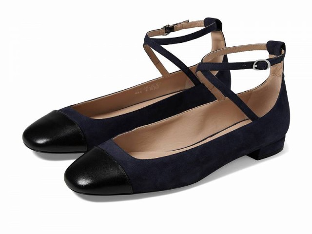 Stuart Weitzman スチュアートワイツマン レディース 女性用 シューズ 靴 フラット Eden Strap Flat Marine Blue/Black【送料無料】