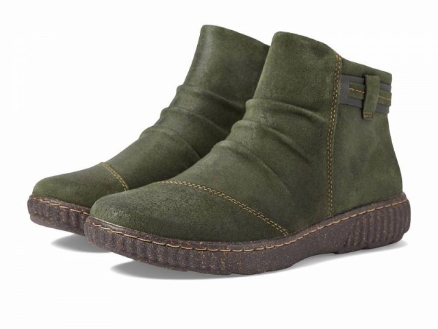 Clarks クラークス レディース 女性用 シューズ 靴 ブーツ アンクル ショートブーツ Caroline Derby Dark Green Suede【送料無料】