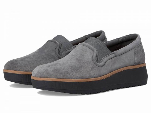 Clarks クラークス レディース 女性用 シューズ 靴 フラット Zylah Sky Dark Grey Suede【送料無料】