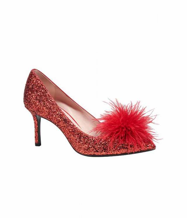 Kate Spade New York ケイト・スペード レディース 女性用 シューズ 靴 ヒール Marabou Heel Engine Red【送料無料】