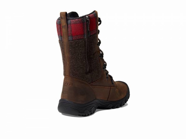 Keen キーン レディース 女性用 シューズ 靴 ブーツ スノーブーツ Greta Tall Boot Waterproof Brown/Red Plaid【送料無料】