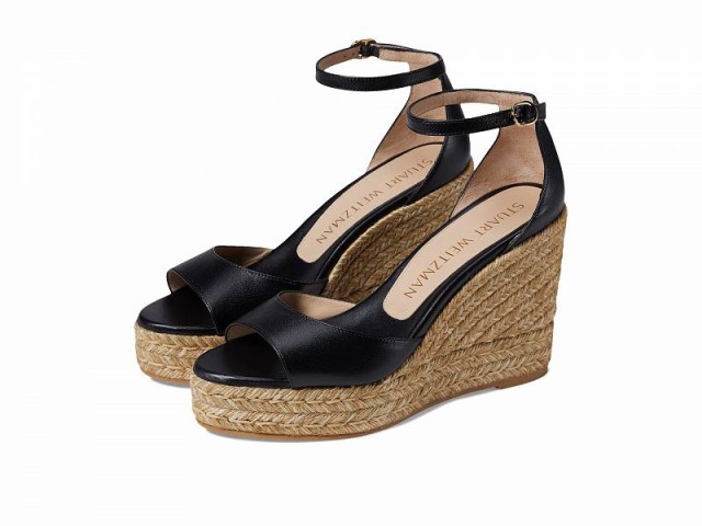 Stuart Weitzman スチュアートワイツマン レディース 女性用 シューズ 靴 ヒール Nudistcurve Espadrille Wedge Black 1【送料無料】