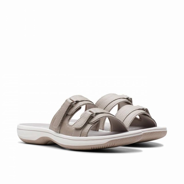 Clarks クラークス レディース 女性用 シューズ 靴 サンダル Breeze Piper Light Taupe Synthetic【送料無料】