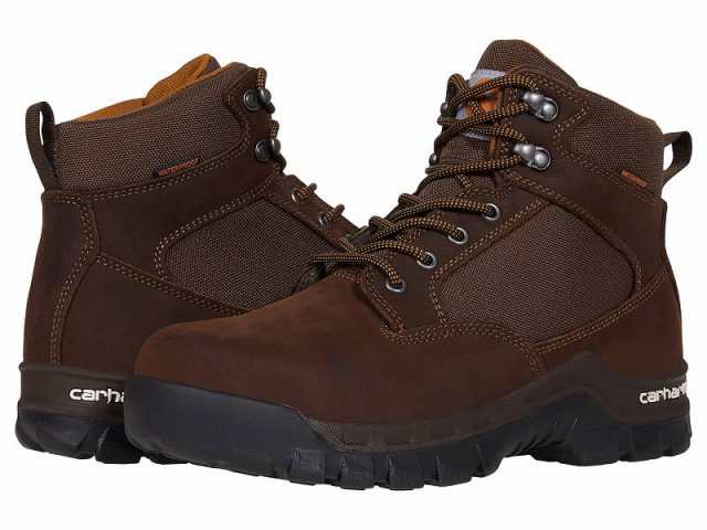 Carhartt カーハート メンズ 男性用 シューズ 靴 ブーツ ワークブーツ Rugged Flex 6 Waterproof Steel Toe Chocolate Brown【送料無料】