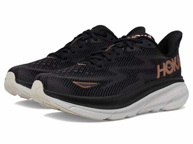 Hoka ホカ レディース 女性用 シューズ 靴 スニーカー 運動靴 Clifton 9 Black/Rose Gold【送料無料】