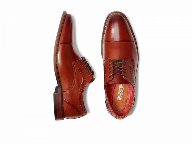 Stacy Adams ステーシーアダムス メンズ 男性用 シューズ 靴 オックスフォード 紳士靴 通勤靴 Maddox Cap Toe Oxford Cognac【送料無料】