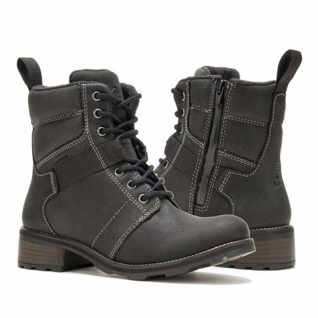 Kamik カミック レディース 女性用 シューズ 靴 ブーツ レースアップ 編み上げ Isabella Mid Black 1【送料無料】