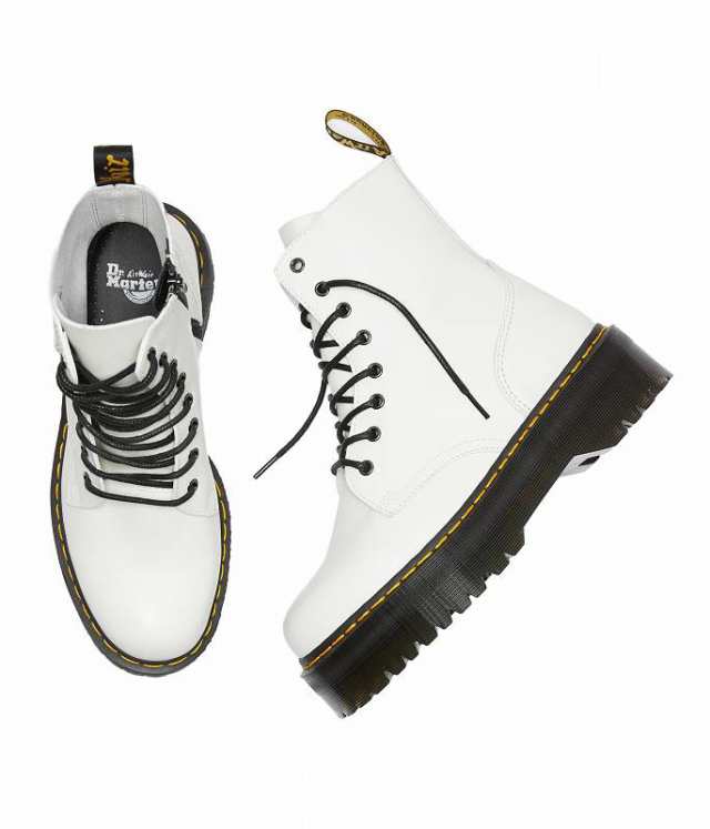 Dr. Martens ドクターマーチン メンズ 男性用 シューズ 靴 ブーツ レースアップ 編み上げ Jadon 8-Eye Platform Boot White【送料無料】