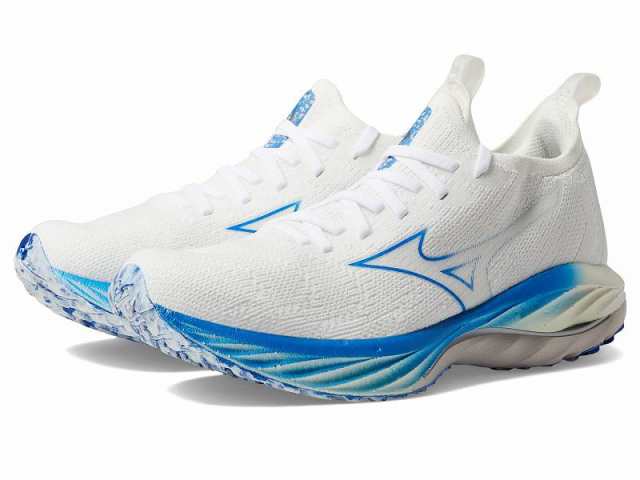 Mizuno ミズノ レディース 女性用 シューズ 靴 スニーカー 運動靴 Wave Neo Wind Undyed White/Peace Blue【送料無料】