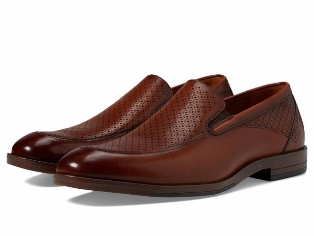 Stacy Adams ステーシーアダムス メンズ 男性用 シューズ 靴 ローファー Aiden Moc Toe Slip-On Loafer Cognac【送料無料】