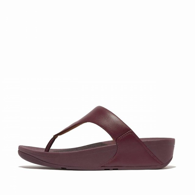 FitFlop フィットフロップ レディース 女性用 シューズ 靴 サンダル Lulu Leather Toe-Post Sandals Mauve Wine【送料無料】