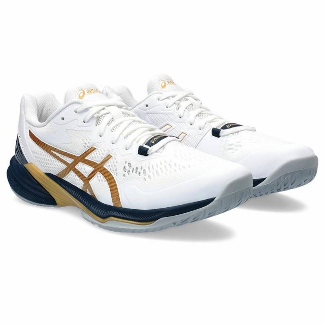 ASICS アシックス メンズ 男性用 シューズ 靴 スニーカー 運動靴 Sky Elite FF 2 Volleyball Shoe White/Pure Gold【送料無料】の通販は