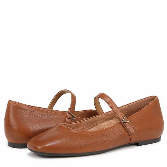 VIONIC バイオニック レディース 女性用 シューズ 靴 フラット Alameda Mary Janes Tan Brown Leather【送料無料】