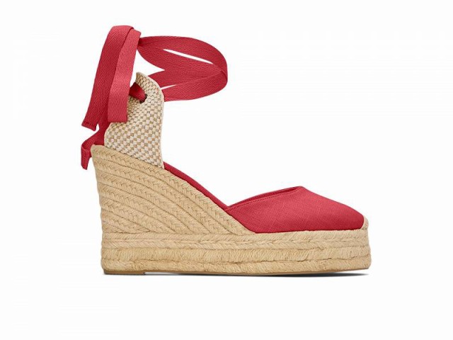 Soludos ソルドス レディース 女性用 シューズ 靴 ヒール Platform Wedge Espadrille Reef Red【送料無料】