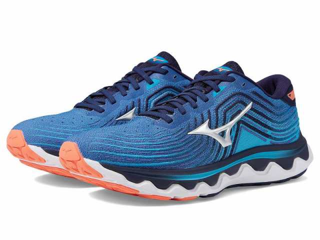 Mizuno ミズノ メンズ 男性用 シューズ 靴 スニーカー 運動靴 Wave Horizon 6 Surf the Web/Silver【送料無料】