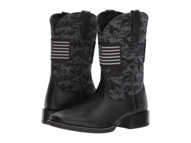 Ariat アリアト メンズ 男性用 シューズ 靴 ブーツ ウエスタンブーツ Sport Patriot Black Deertan/Black Camo Print【送料無料】