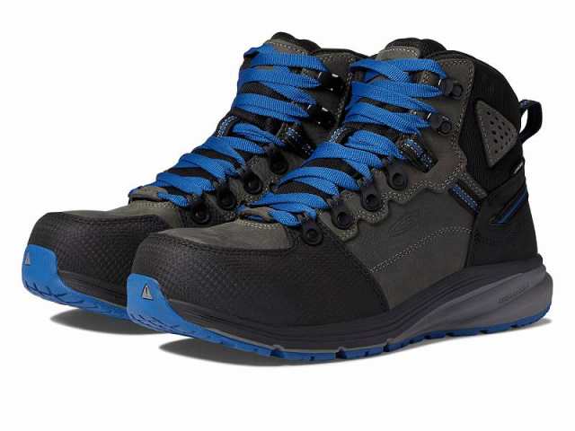 Keen Utility キーン メンズ 男性用 シューズ 靴 ブーツ ワークブーツ Red Hook Mid WP Steel Grey/Bright Cobalt【送料無料】