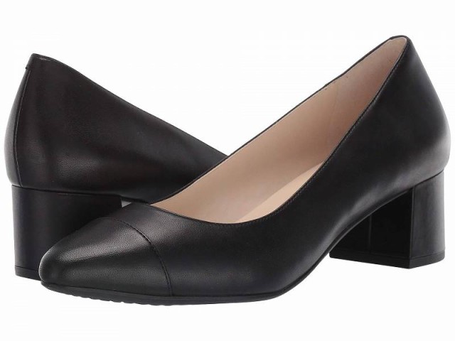 Cole Haan コールハーン レディース 女性用 シューズ 靴 ヒール The Go-To Block Heel Pump 45MM Black Leather WP【送料無料】