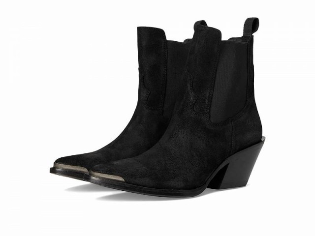 Ariat アリアト レディース 女性用 シューズ 靴 ブーツ チェルシーブーツ アンクル Shiloh Bootie Distressed Black Suede【送料無料】