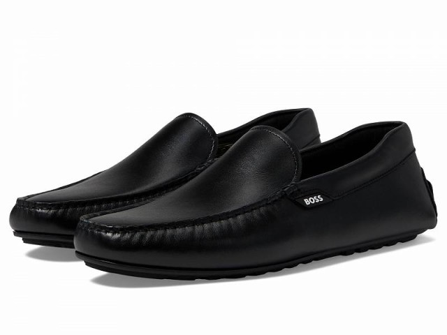 BOSS ボス メンズ 男性用 シューズ 靴 ローファー Noel Smooth Leather Moccasins Black Midnight【送料無料】