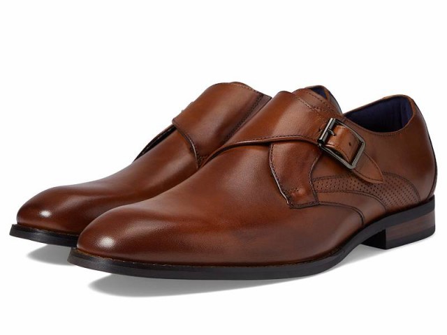 Stacy Adams ステーシーアダムス メンズ 男性用 シューズ 靴 オックスフォード 紳士靴 通勤靴 Karcher Monk Strap Cognac【送料無料】