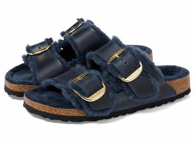 Birkenstock ビルケンシュトック レディース 女性用 シューズ 靴 サンダル Arizona Big Buckle Shearling Midnight/Midnight【送料無料】