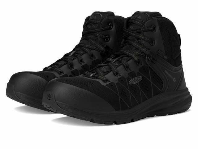 Keen Utility キーン メンズ 男性用 シューズ 靴 ブーツ ワークブーツ Vista Energy Mid ESD Black/Black【送料無料】