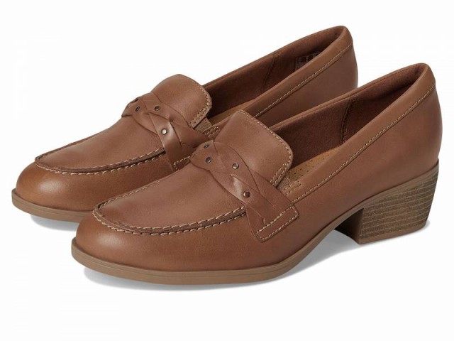 Clarks クラークス レディース 女性用 シューズ 靴 ローファー ボートシューズ Charlten Echo Dark Sand Leather【送料無料】