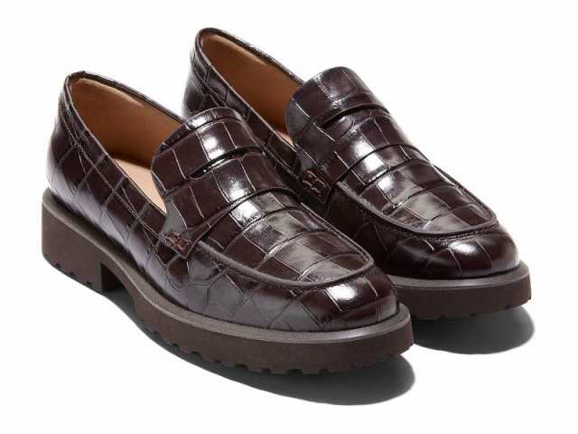 Cole Haan コールハーン レディース 女性用 シューズ 靴 ローファー ボートシューズ Geneva Loafer Dark Chocolate Croc【送料無料】