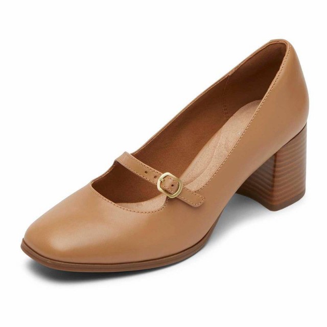 Rockport ロックポート レディース 女性用 シューズ 靴 ヒール Violetta Maryjane Mocha Latte Leather【送料無料】