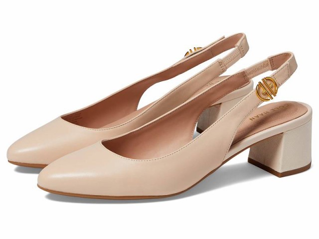 Cole Haan コールハーン レディース 女性用 シューズ 靴 ヒール The Go-To Slingback Pump 45 mm Bleached Tan Leather【送料無料】