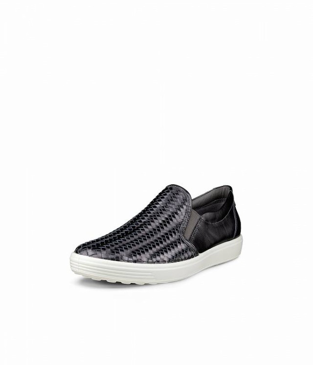 ECCO エコー レディース 女性用 シューズ 靴 スニーカー 運動靴 Soft 7 Woven Slip-On II Silver Heavy【送料無料】