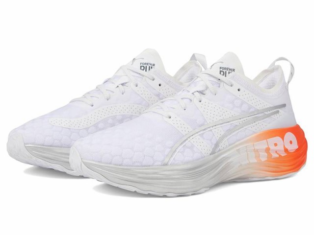 PUMA プーマ レディース 女性用 シューズ 靴 スニーカー 運動靴 Foreverrun Nitro Silver Puma White/Cherry Tomato【送料無料】