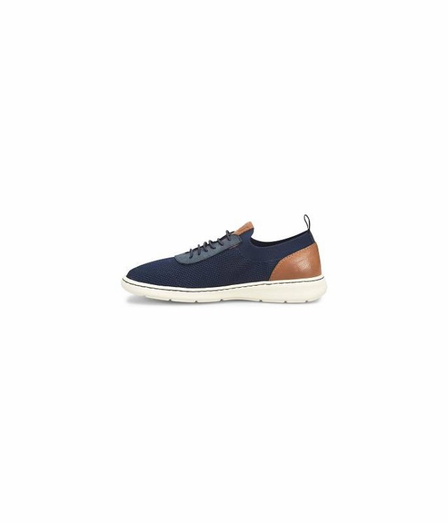 送料無料】 ボーン メンズ スニーカー シューズ Marius Navy/Brown Knit-