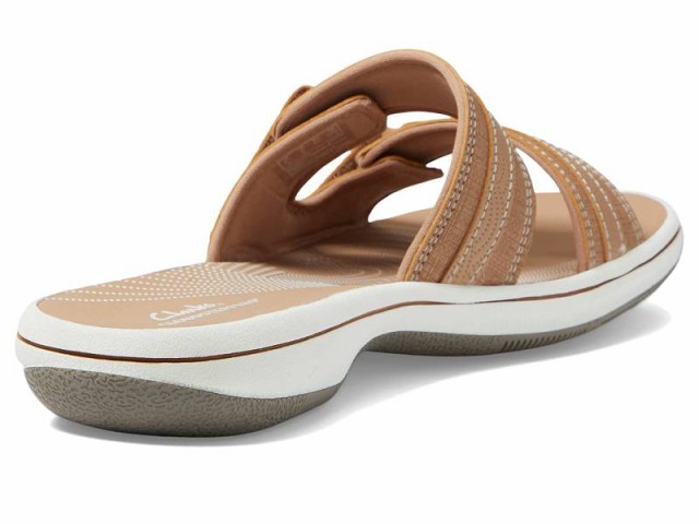 Clarks クラークス レディース 女性用 シューズ 靴 サンダル Breeze Piper Warm Beige Synthetic【送料無料】