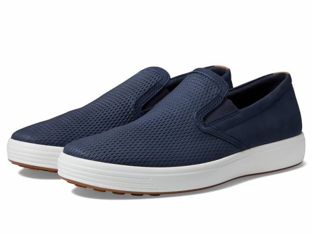 ECCO エコー メンズ 男性用 シューズ 靴 スニーカー 運動靴 Soft 7 Slip-On 2.0 Perforated Marine/Marine/Lion【送料無料】