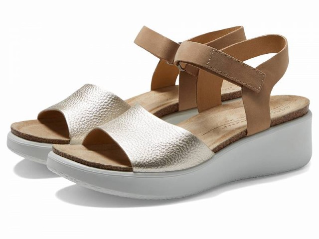 ECCO エコー レディース 女性用 シューズ 靴 ヒール Flowt Wedge Cork Sandal Pure White Gold/Powder【送料無料】