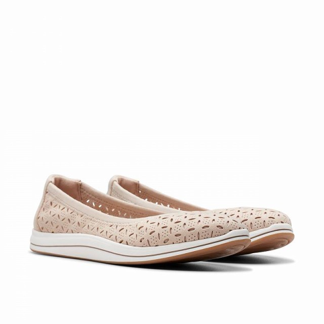 Clarks クラークス レディース 女性用 シューズ 靴 フラット Breeze Roam Light Sand Textile【送料無料】