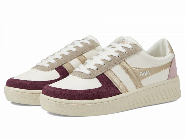 Gola ゴラ レディース 女性用 シューズ 靴 スニーカー 運動靴 Grandslam Quadrant Off-White/Windsor Wine/Gold/Chalk Pink【送料無料】