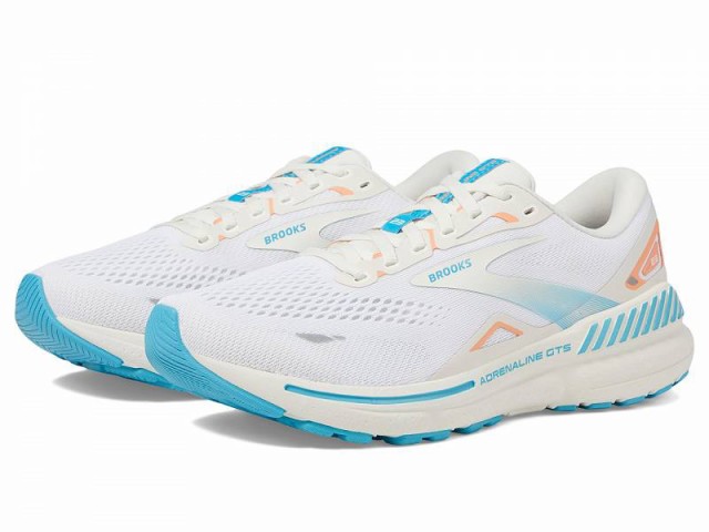 Brooks ブルックス レディース 女性用 シューズ 靴 スニーカー 運動靴 Adrenaline GTS 23 Coconut/Papaya/Blue【送料無料】