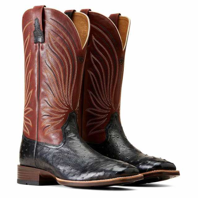 Ariat アリアト メンズ 男性用 シューズ 靴 ブーツ ウエスタンブーツ Brandin Ultra Western Boot Jet Black Full Quill【送料無料】